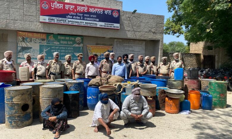 Tarn Taran police seizes huge quantity of ‘lahan’, illicit liquor -SSP