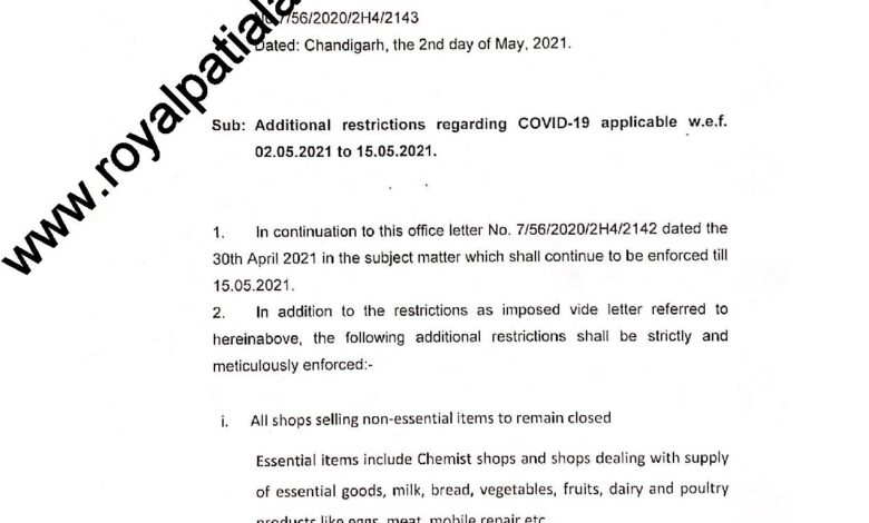 Punjab govt announces additional restrictions in Punjab