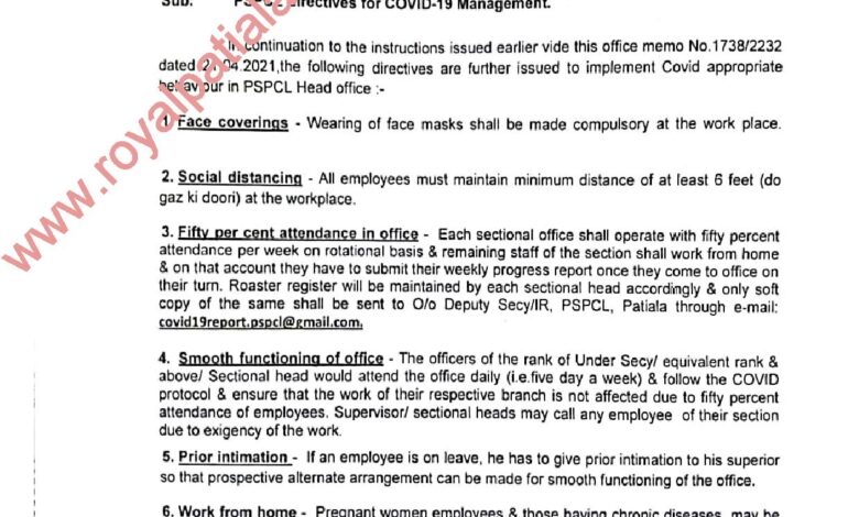 No entry-PSPCL management banned entry at its head office