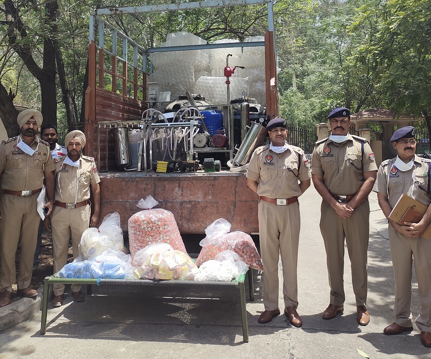 Patiala police busted illicit liquor manufacturing unit